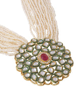 Thumbnail for NVR Women Gold-Plated Kundan Studded Jewellery Set - Distacart