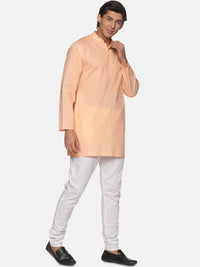 Thumbnail for Sethukrishna Men Orange Striped Pure Cotton Kurta with Pyjamas - Distacart