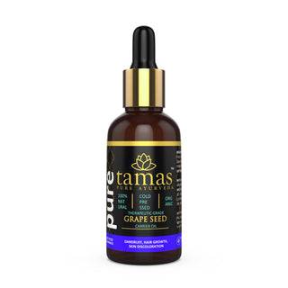 Tamas Pure Ayurveda 100% Organic Grape Seed Cold Pressed Carrier Oil- USDA Certified Organic- 30ML - Distacart