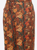 Thumbnail for Biba Women Brown Floral Printed Kurta with Trousers - Distacart