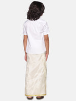 Thumbnail for Sethukrishna Boys White Shirt with Readymade Dhoti - Distacart