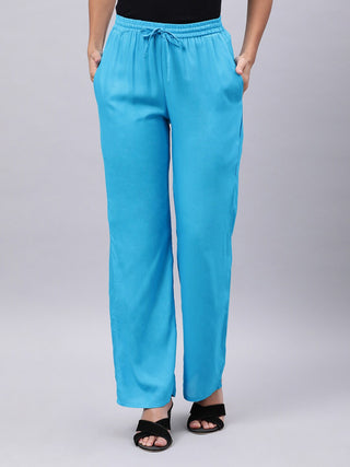 Souchii Blue Liva Ethnic Palazzos - Distacart