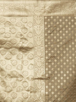 Thumbnail for Mitera Beige Woven Design Kanjeevaram Saree - Distacart