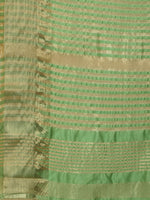 Thumbnail for Kalini Green & Gold-Toned Woven Design Zari Silk Blend Banarasi Saree - Distacart