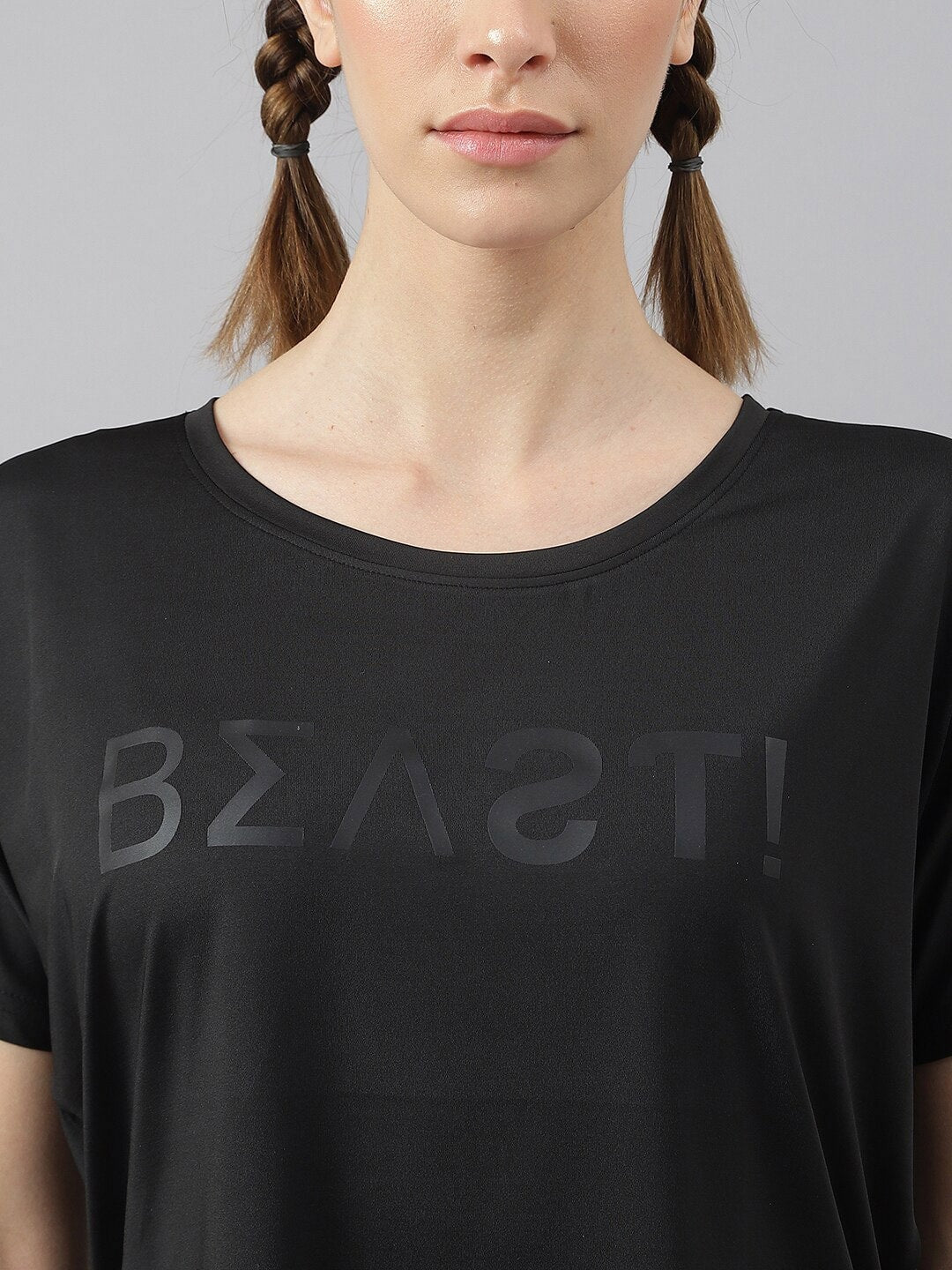 MKH Typography Printed Drop-Shoulder Sleeves Dri-FIT Sports T-shirt - Distacart