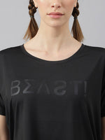 Thumbnail for MKH Typography Printed Drop-Shoulder Sleeves Dri-FIT Sports T-shirt - Distacart