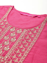 Thumbnail for Anubhutee Ethnic Motifs Embroidered Zari Regular Kurta With Trousers & Dupatta - Distacart