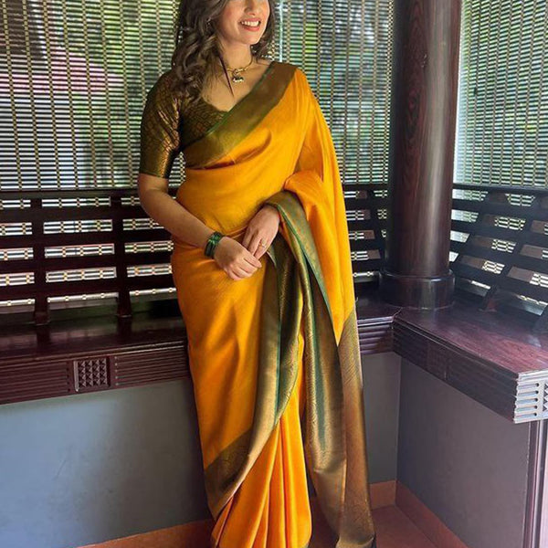 Kalini Ethnic Motif Woven Design Zari Banarasi Saree - Distacart