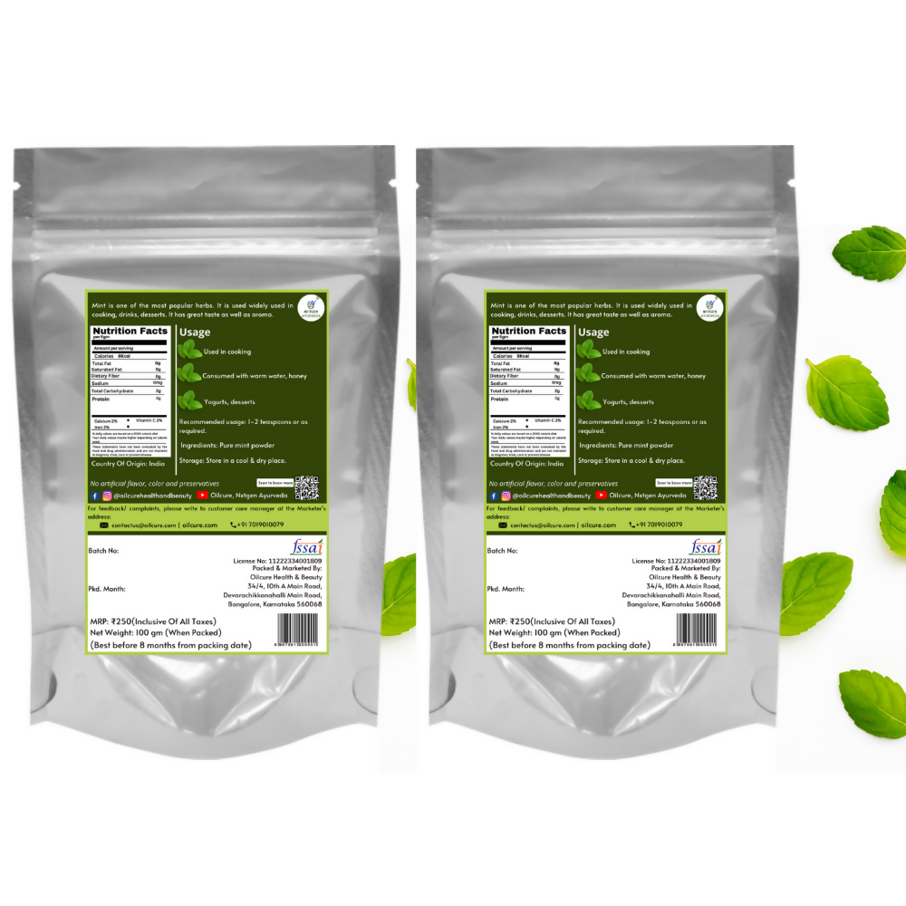 Nxtgen Ayurveda Mint Powder (Pudina) - Distacart