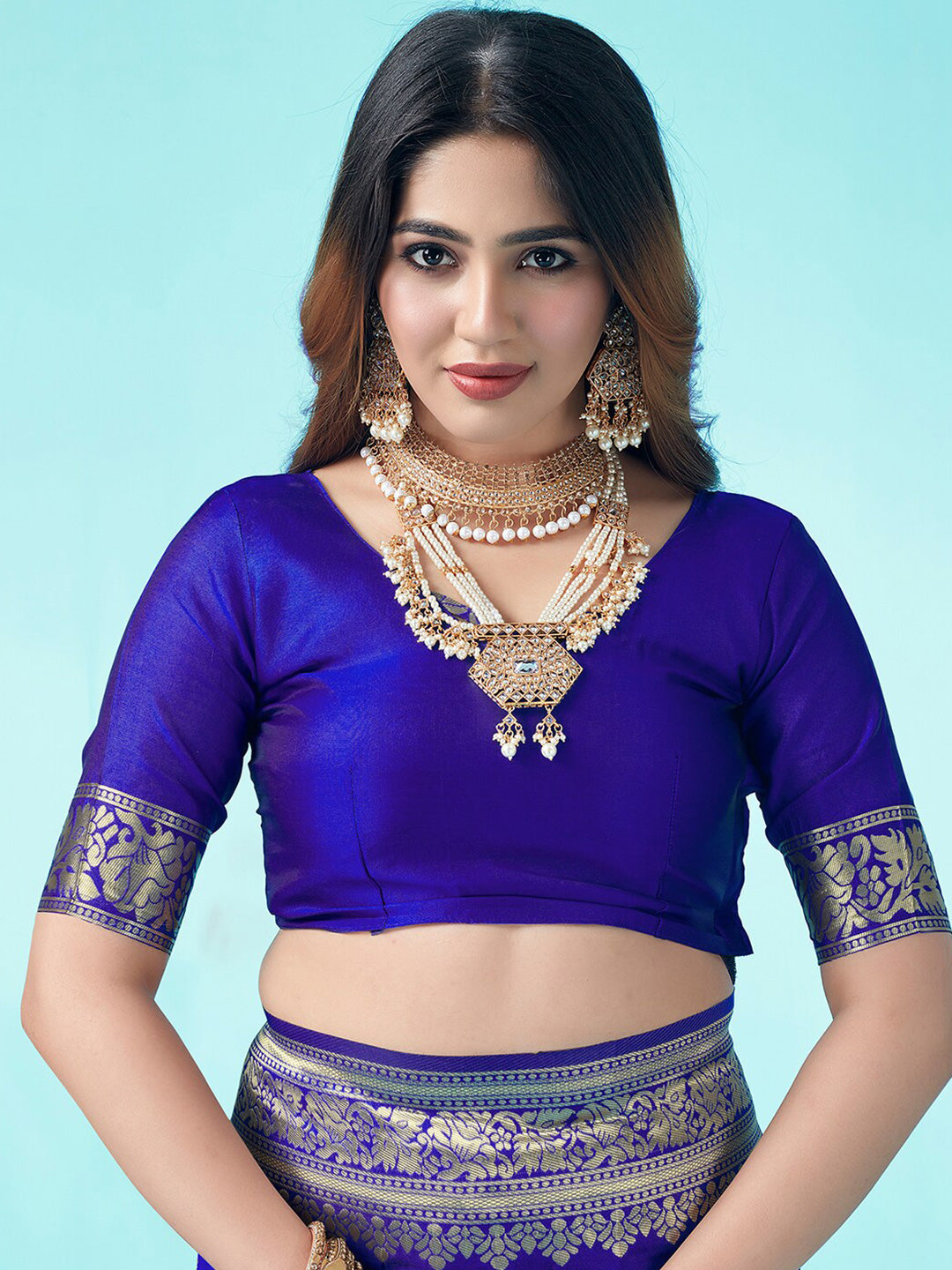 Kalini Ethnic Woven Design Zari Art Silk Banarasi Saree - Distacart