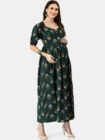 Thumbnail for Kalini Women Printed Thread Work Cotton Anarkali Kurta - Distacart