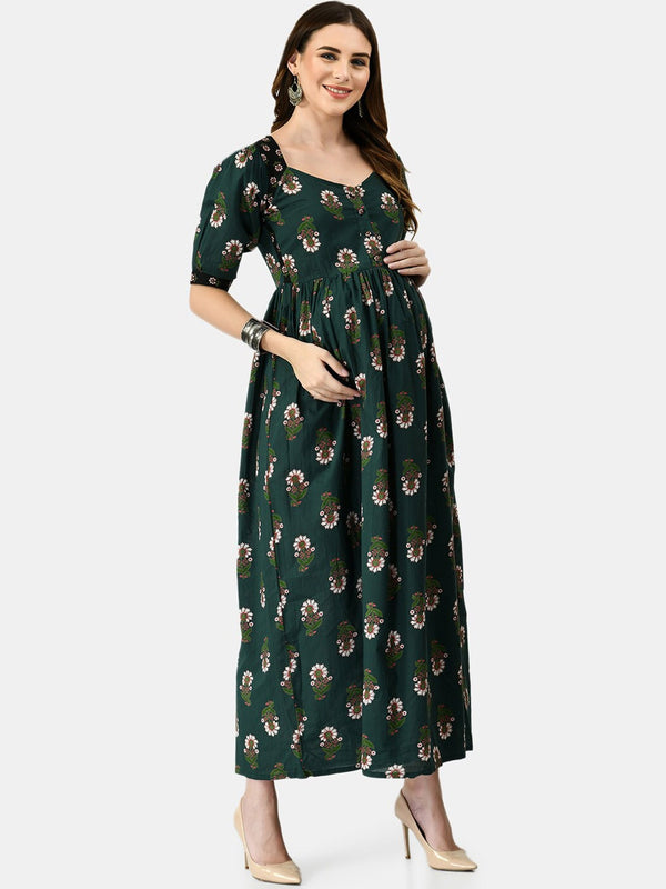 Kalini Women Printed Thread Work Cotton Anarkali Kurta - Distacart