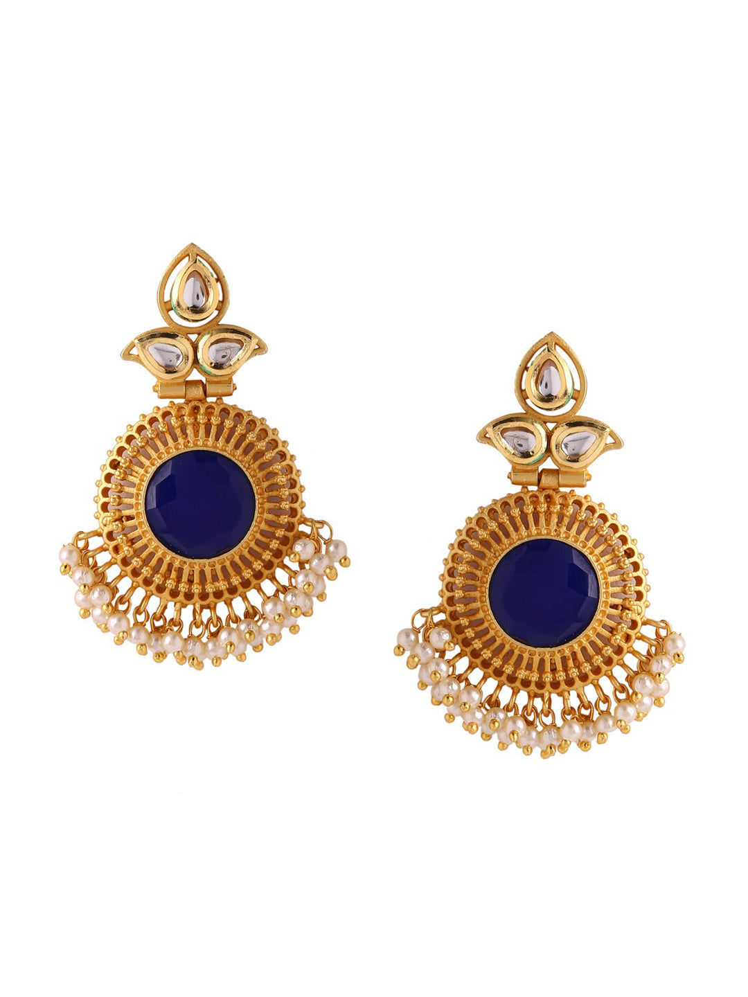 Shoshaa Woman Gold-Toned Contemporary Drop Earrings - Distacart