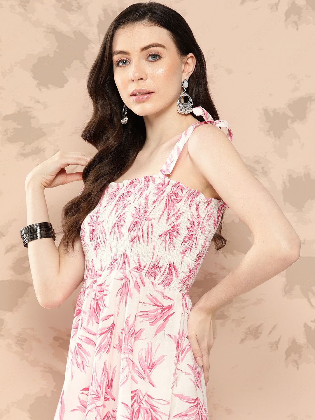 Kalini Floral Printed White Romance Kurta - Distacart