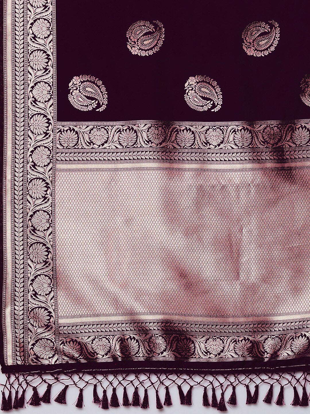 Mitera Ethnic Motifs Woven Design Zari Banarasi Saree - Distacart