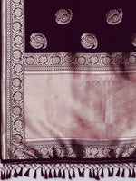 Thumbnail for Mitera Ethnic Motifs Woven Design Zari Banarasi Saree - Distacart
