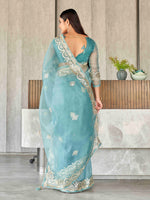 Thumbnail for Tikhi Imli Floral Gotta Patti Organza Heavy Work Saree - Distacart