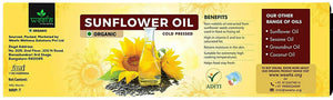 Weefa Organic 100% Filtered Cold Pressed Sunflower Oil - Distacart