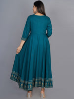 Thumbnail for Kalini Women Green Ethnic Motifs Embroidered Keyhole Neck Anarkali Kurta - Distacart