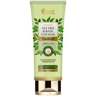 Oriental Botanics Neem, Tea Tree And Basil Anti Acne Clay Mask