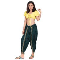Thumbnail for Asmaani Dark Green color Dhoti Patiala with Embellished Border