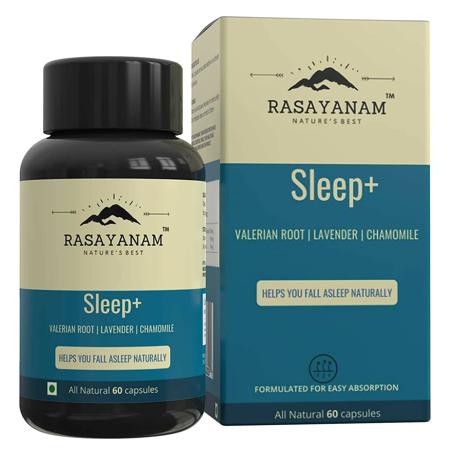 Rasayanam Sleep+ Capsules with Valerian Root, Lavender, Chamomile - Distacart