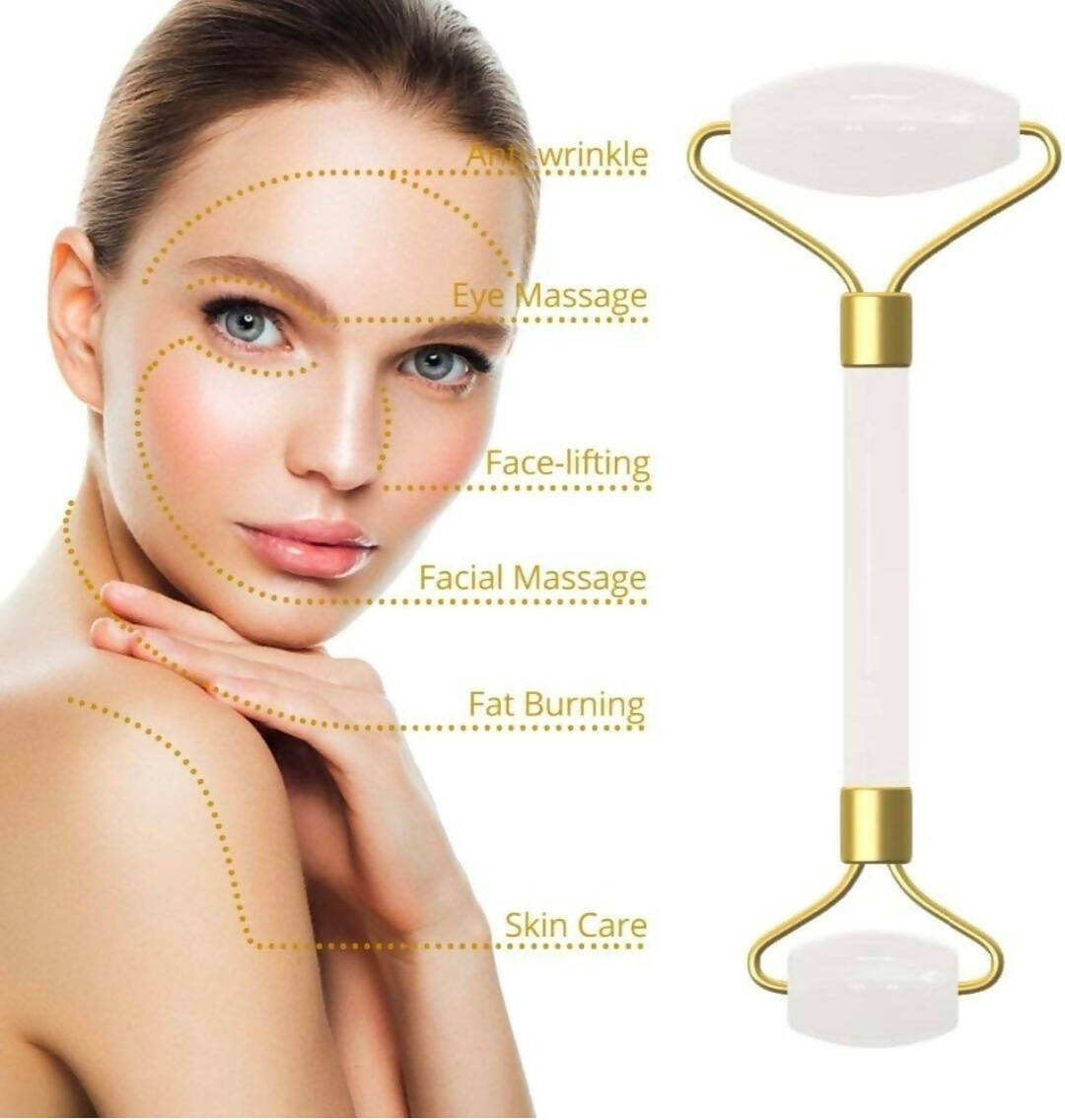 Favon Pack of Facial Roller and Face Mask Applicator - Distacart