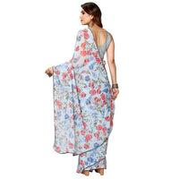 Thumbnail for Women's Partywear Designer Sky blue Georgette Fancy Saree - Satrangi - Distacart