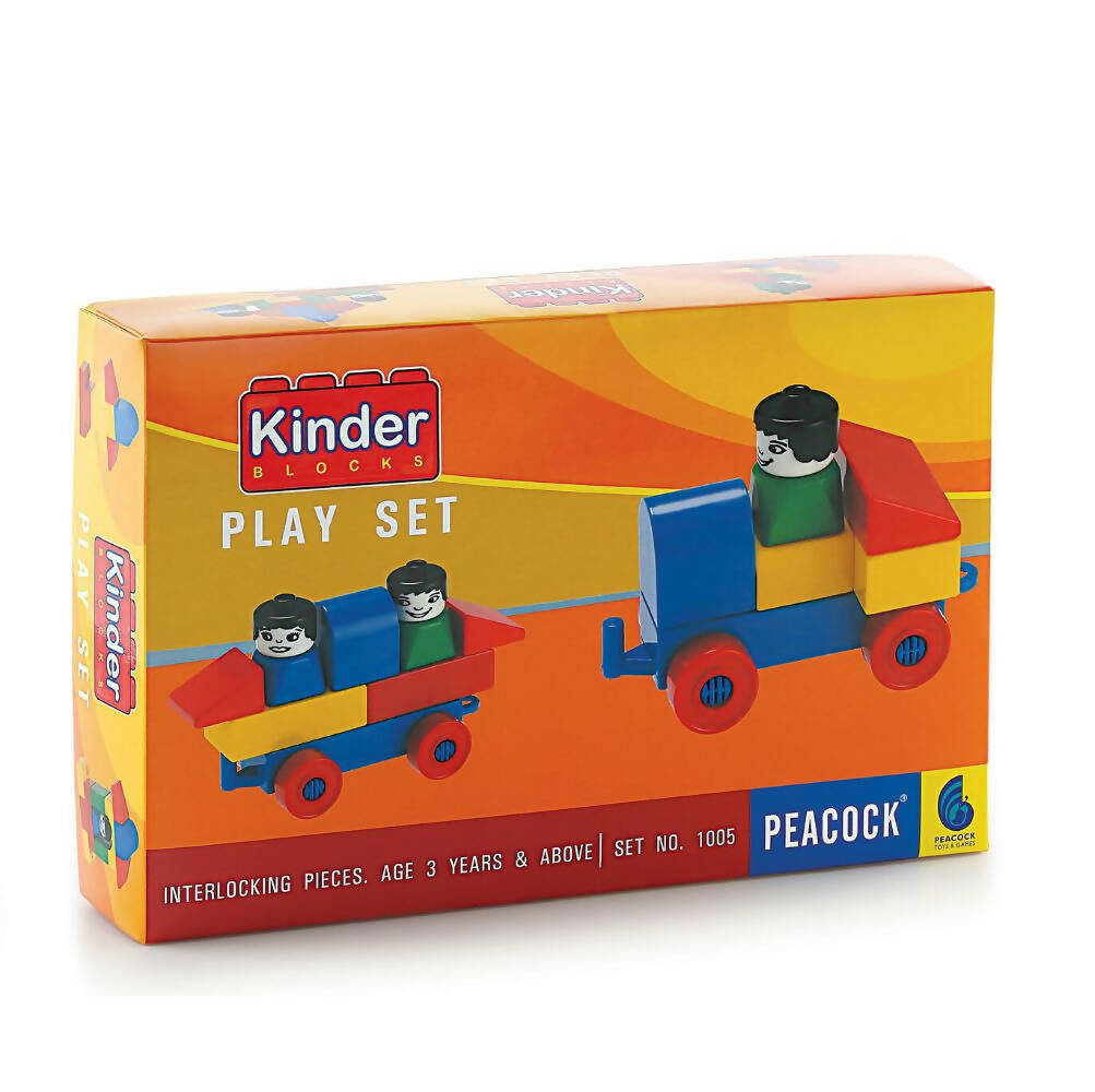 Peacock Learning & Educational Building Interlocking Blocks Set For Kids - PlaySet - Distacart
