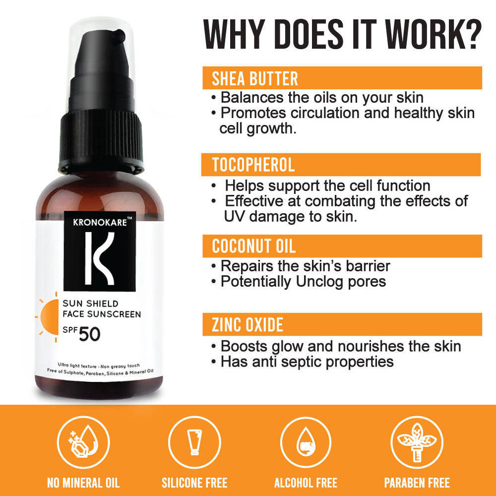 Kronokare Sun Shield Face Sunscreen SPF 50