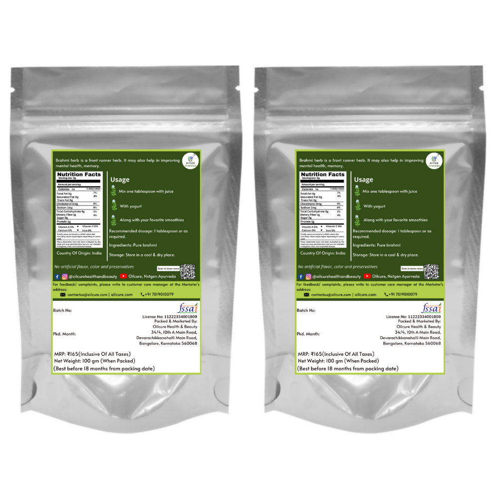 Nxtgen Ayurveda Brahmi Powder - Distacart