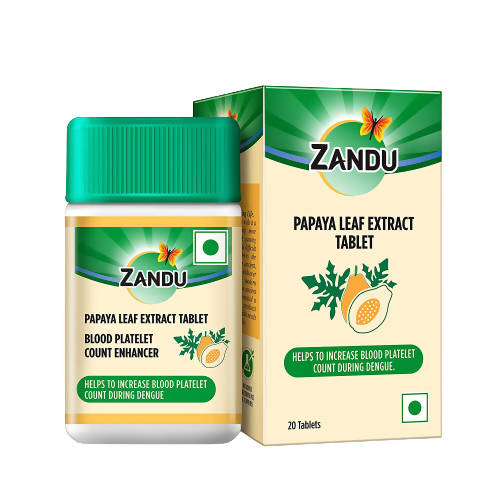 Zandu Papaya Leaf Extract Tablets - Distacart