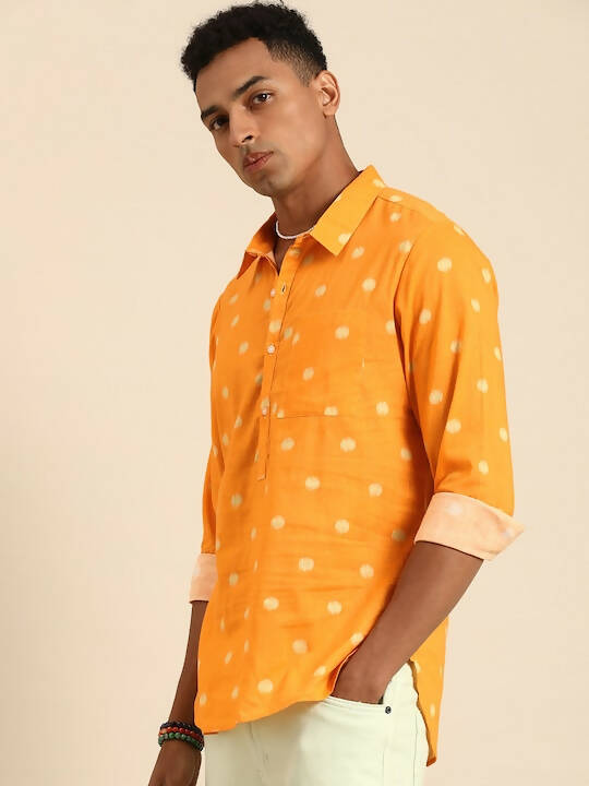 Mustard Men Pure Cotton Relaxed Opaque Printed Casual Shirt - Mahotsav - Distacart
