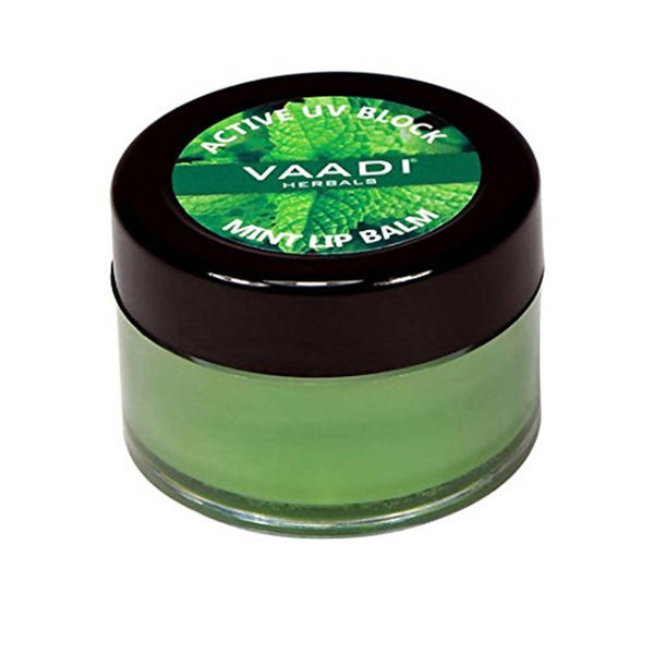 Vaadi Herbals Mint Lip Balm Active UV Block - Distacart