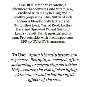 Biotique Advanced Ayurveda Bio Carrot 40+ SPF UVA/UVB Sunscreen Ultra Soothing Face Lotion - Distacart