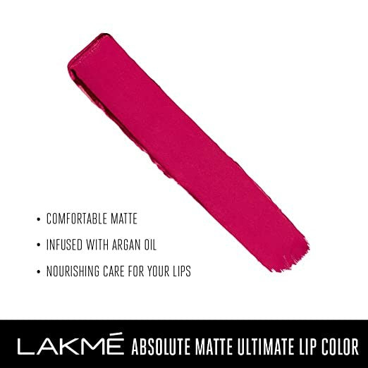 Lakme Absolute Matte Ultimate Lip Color with Argan Oil - Berry Boost - Distacart