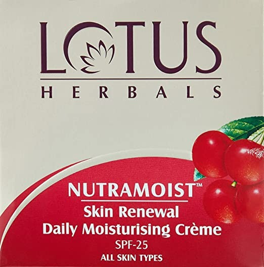 Lotus Herbals Nutramoist Skin Renewal Daily Moisturising Creme, SPF 25 - Distacart
