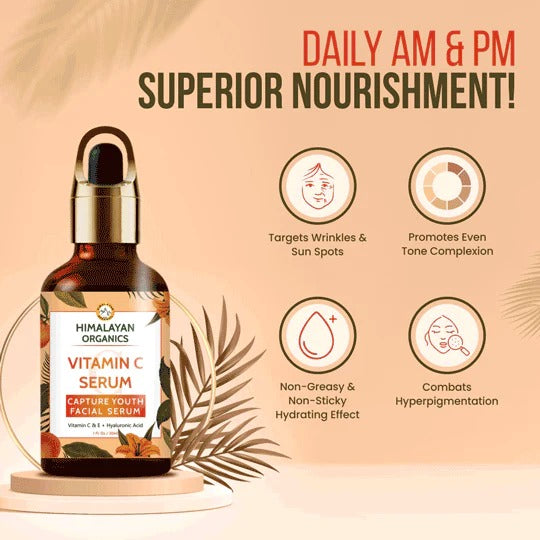 Himalayan Organics Vitamin C Serum Capture Youth Facial Serum - Distacart