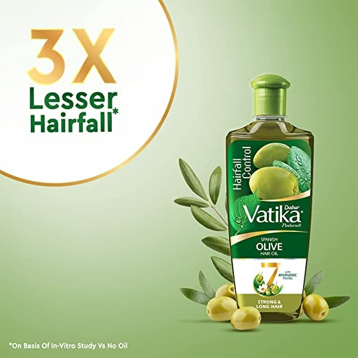 Dabur Vatika Natural Spanish Olive Hair Oil - Distacart