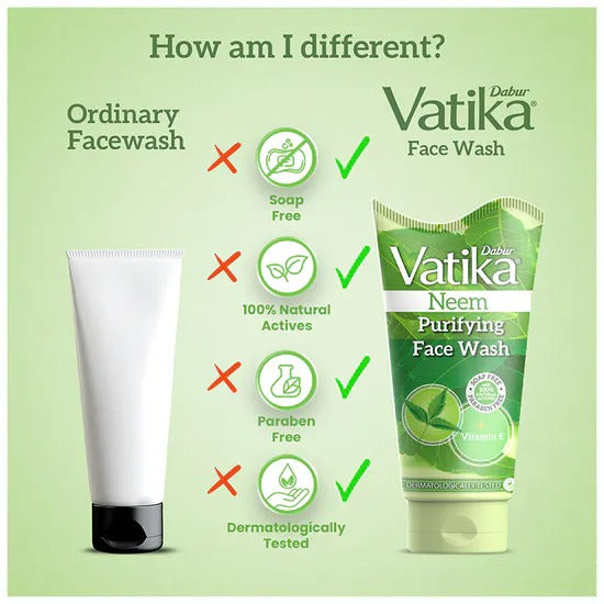 Dabur Vatika Neem Face Wash - Distacart