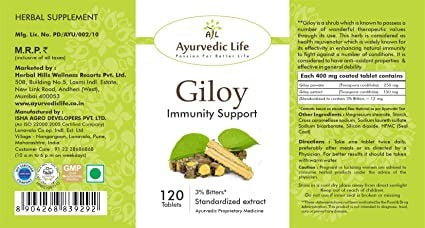 Ayurvedic Life Giloy Immunity Support Tablets - Distacart