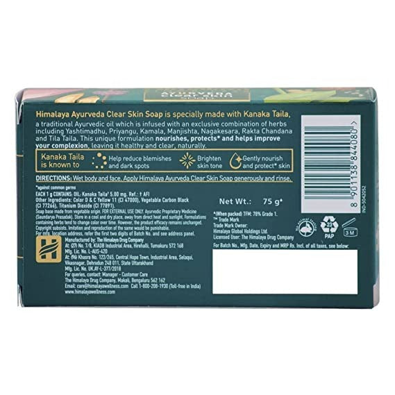 Himalaya Ayurveda Clear Skin Soap - Distacart