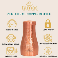 Thumbnail for Tamas Hammered Bedroom Copper Water Jar - Distacart