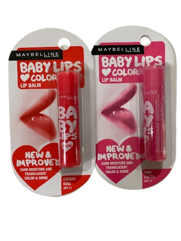 Maybelline New York Baby Lips Lip Balm (Pink & Red) - Distacart