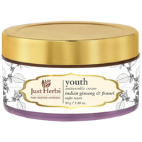 Thumbnail for Just Herbs Youth Antiwrinkle Indian Ginseng & Fennel Night Repair Cream - Distacart