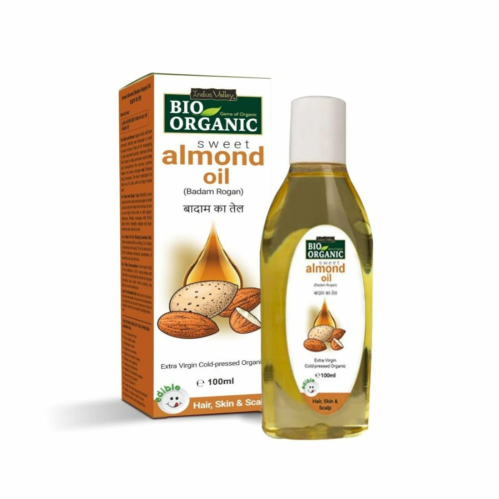 Indus Valley Bio Organic Cold Pressed Sweet Almond Oil - Distacart