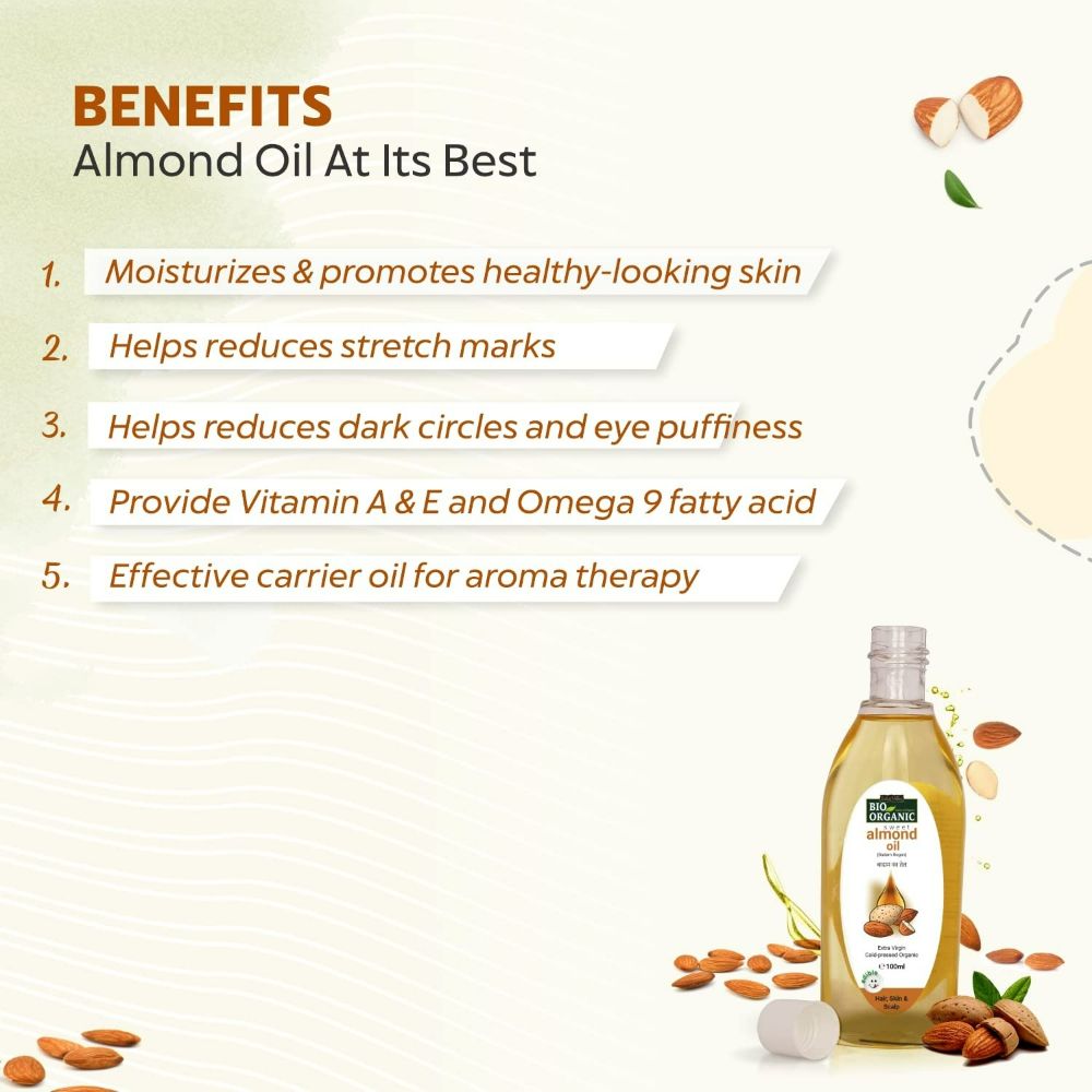 Indus Valley Bio Organic Cold Pressed Sweet Almond Oil - Distacart