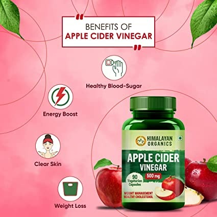 Himalayan Organics Apple Cider Vinegar 500 mg Capsules - Distacart