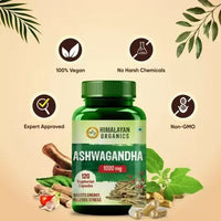 Thumbnail for Himalayan Organics Ashwagandha 1000 mg Vegetarian Capsules - Distacart
