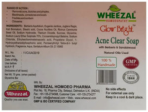 Wheezal Glow Bright Acne Clear Soap - Distacart